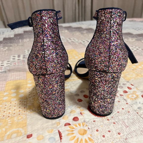 Multicolour glitter block heels size 9 worn once - Picture 3 of 7